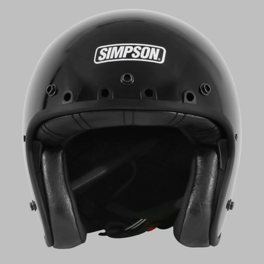Simpson motorcycle helmets chopper 3/4 helmet available in black and flat black available online at quaidmotorcycleshop.com