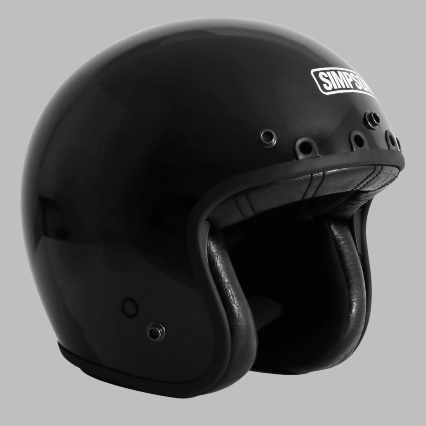 Simpson motorcycle helmets chopper 3/4 helmet available in black and flat black available online at quaidmotorcycleshop.com