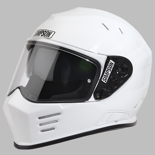 SIMPSON GHOST BANDIT MOTORCYCLE HELMET in white for sale at Quaid Motorcycle Shop or at Quaid Harley-Davidson in Loma Linda, Ca