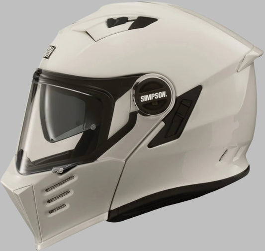 SIMPSON MODULAR BANDIT MOTORCYCLE HELMEt in white for sale at Quaid Motorcycle Shop or at Quaid Harley-Davidson in Loma Linda, Ca.