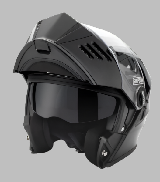 SIMPSON MODULAR BANDIT MOTORCYCLE HELMET in black for sale at Quaid Motorcycle Shop or at Quaid Harley-Davidson in Loma Linda, Ca.