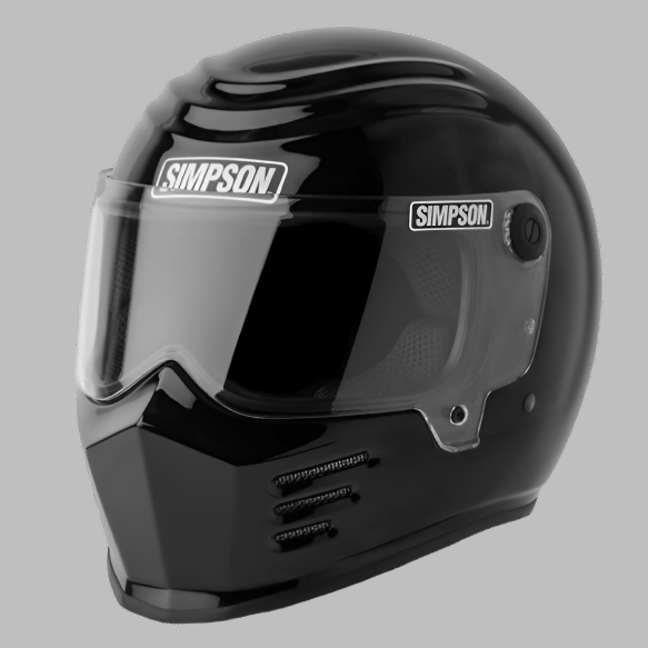 Simpson Outlaw Bandit Full-Face helmet in gloss black available for sale at Quaid Motorcycle Shop or at Quaid Harley-Davidson in Loma Linda, Ca.